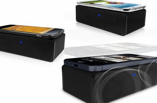 iTALKonline Sonivo BLACK Rechargeable Induction Wireless Easy Speaker (No Pairing No Wires NFA Technology) for A