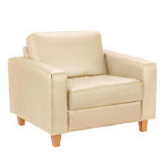 Italy Leather Chair, Ivory