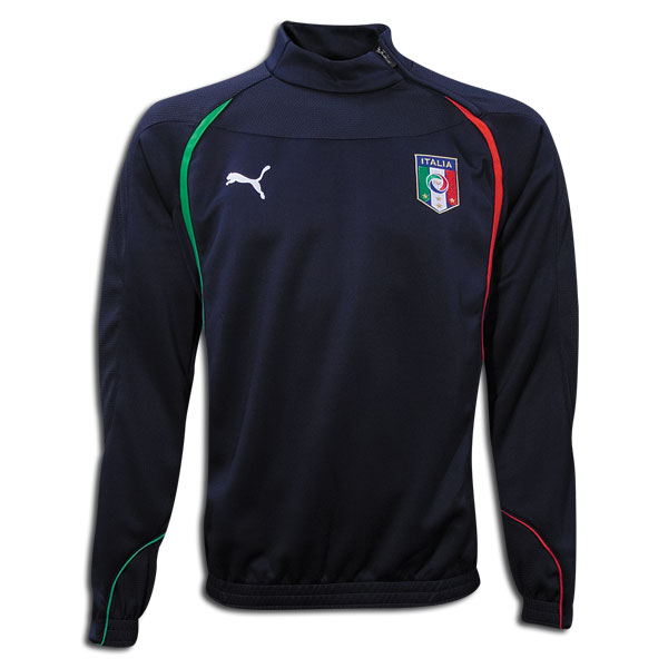 Italy Puma 2010-11 Italy 1/2 Zip Hooded Training Top (Kids)