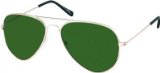 Aviator Style Unisex Designer Sunglasses 1047 Black with Gold Frame