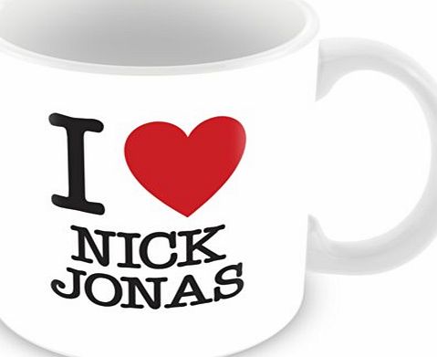 ITservices I Love Nick Jonas Personalised Mug Gift (customise with any name, message, text, photo or colour) - Celebrity fan tribute