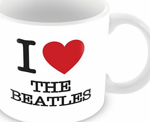 ITservices I Love The Beatles Personalised Mug Gift (customise with any name, message, text, photo or colour) - Celebrity fan tribute