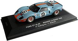 Ixo 1:43 Scale Ford GT 40 GULF #9 Winner Le Mans 1968