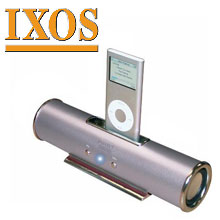 Ixos Compact iPod Speaker Tube Silver