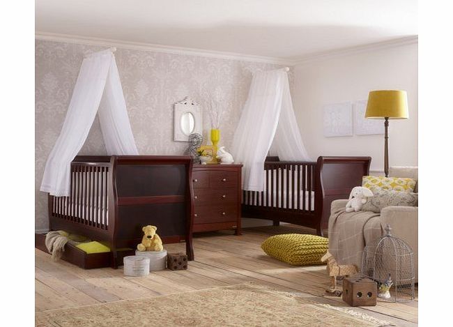 Iziwotnot Izziwotnot Bailey Sleigh Cot Bed (Mahogany)