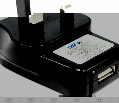 - 3 Pin USB 1A Charger UK Wall Plug for MP3 MP4 players, iPod, iPhone 5, iPhone 5S, Apple iPad, Tabl