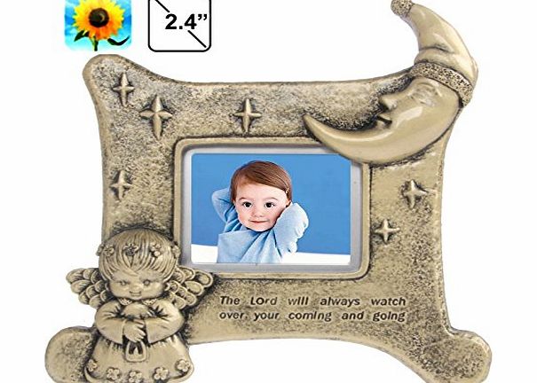 iZKA� - Hi-Res Digital Photo Frame 2.4inch TFT Screen amp; 8MB Memory - Gold Dust