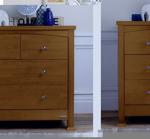 Bailey Sleigh Chest Of Drawers-Oak