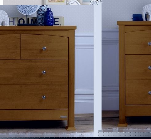 Bailey Sleigh Chest Of Drawers-Oak