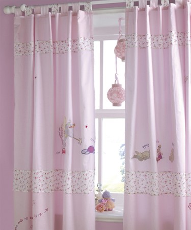 Izziwotnot Bedding. Lottie Fairy Princess Tab Top Curtains