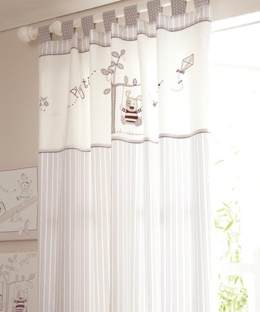 Izziwotnot Bedding. Time To Play Tab-Top Curtains