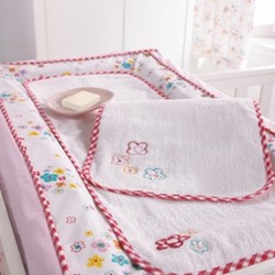 Izziwotnot Changing Mat  Cover  Luxury Liner - Cherry Blossom