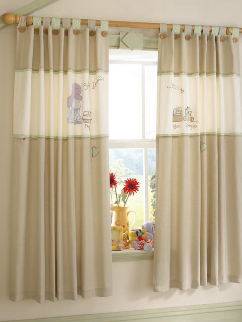 Izziwotnot Humphreys Corner Bedtime Tab Top Curtains