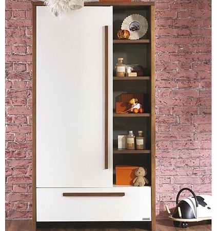 IzziWotNot Latitude Wardrobe-Walnut & Ivory