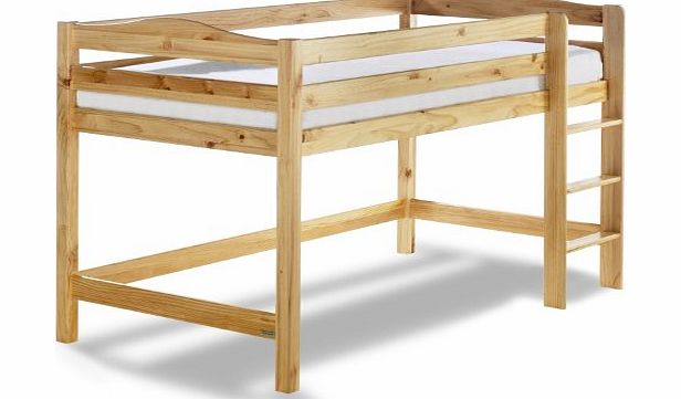 Izziwotnot Pine Tempo Raised Bed, 121 x 199 x 103 cm, Natural Wood
