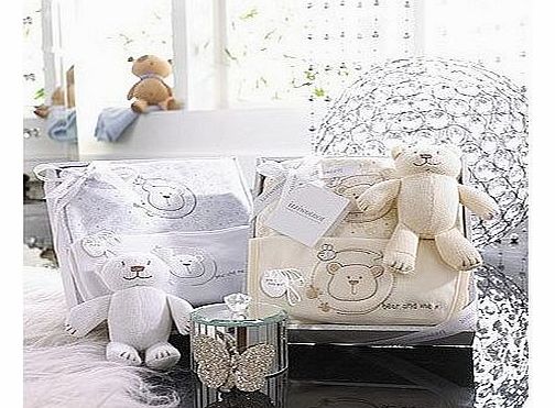 Izziwotnot Precious 3 Piece Luxury Baby Gift Box Set, Honey, 0 - 3 Months