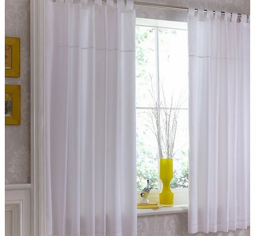 IzziWotNot Tab Top Curtains-White Gift