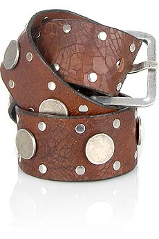 J&M Davidson Cracked leather coin belt