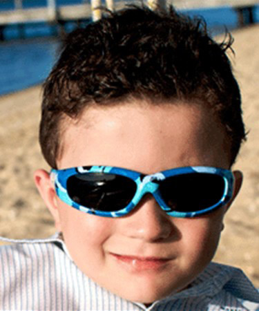 Blue Camo Wraparound Sunglasses