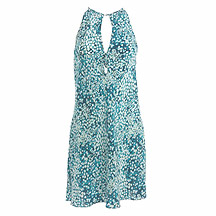 Aqua camouflage print dress