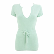 Belted v neck jumper