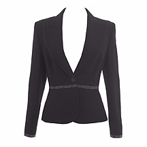 J by Jasper Conran Black ivory stitched jacket