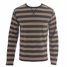 J by Jasper Conran Chocolate/pink stripe long sleeve top