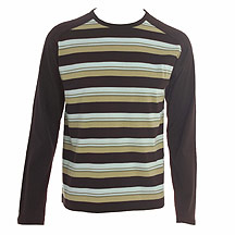 J by Jasper Conran Chocolate stripe long sleeve top