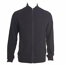 J by Jasper Conran Dark grey zip through raw edge top