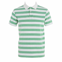 J by Jasper Conran Green/white stripe polo top