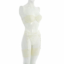 J by Jasper Conran Ivory mesh diamante suspender