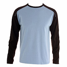 J by Jasper Conran Pale blue/chocolate long sleeve top