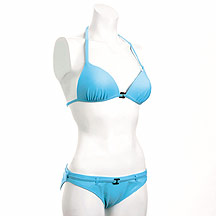 Pale blue triangle bikini top