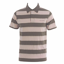 J by Jasper Conran Pink/brown striped polo top