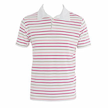 J by Jasper Conran Pink/white stripe pique polo top