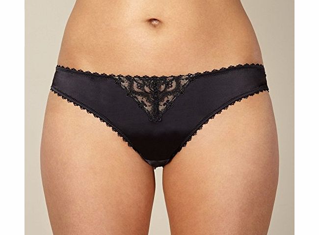 J By Jasper Conran Womens Designer Black Embroidered Brazilian Briefs 14