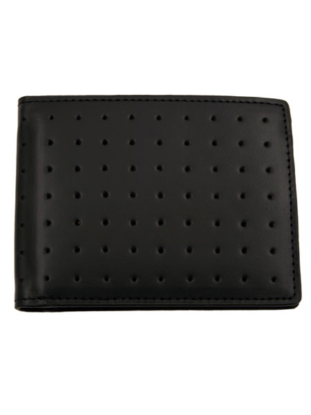 J Fold Black Loungmaster Perforated Wallet