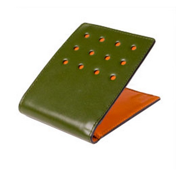 J. Fold Inc. Green / Orange V-Twelve Wallet by J Fold