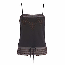 Chocolate jersey trimmed camisole
