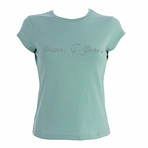 Green diamante logo t shirt