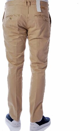 J Lindeberg Chaze 3.0 Cotton Satin Beige Trousers