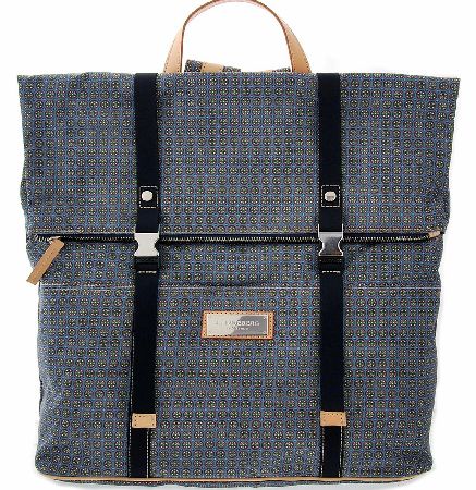 J Lindeberg Slick Backpack Nylon Print Royal Blue