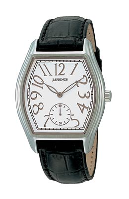 J.SPRINGS Tonneau Stainless Black Leather Ladies