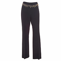 Charcoal shell belt tailored trousers
