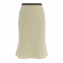 J. Taylor Natural linen rich skirt
