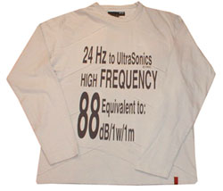 Frequency print long-sleeved t-shirt