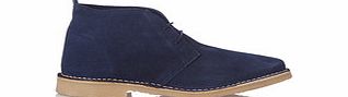 Gobi blue suede desert boots