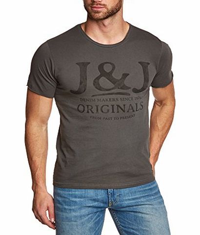Jack and Jones Mens Dye Crew Neck Short Sleeve T-Shirt, Black, Medium
