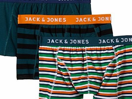 Jack and Jones Mens Jjblock 3-Pack Regular Trunks Boxer Shorts, Multicoloured (Chili Pepper), Large