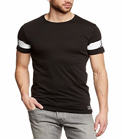 Jack and Jones Mens JJCOHIP Crew Neck Short Sleeve T-Shirt, White, Large